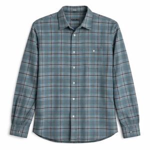 Toad&Co Outdoor Plaid Shirt Cotton Blue Men L Rugged Casual Classic